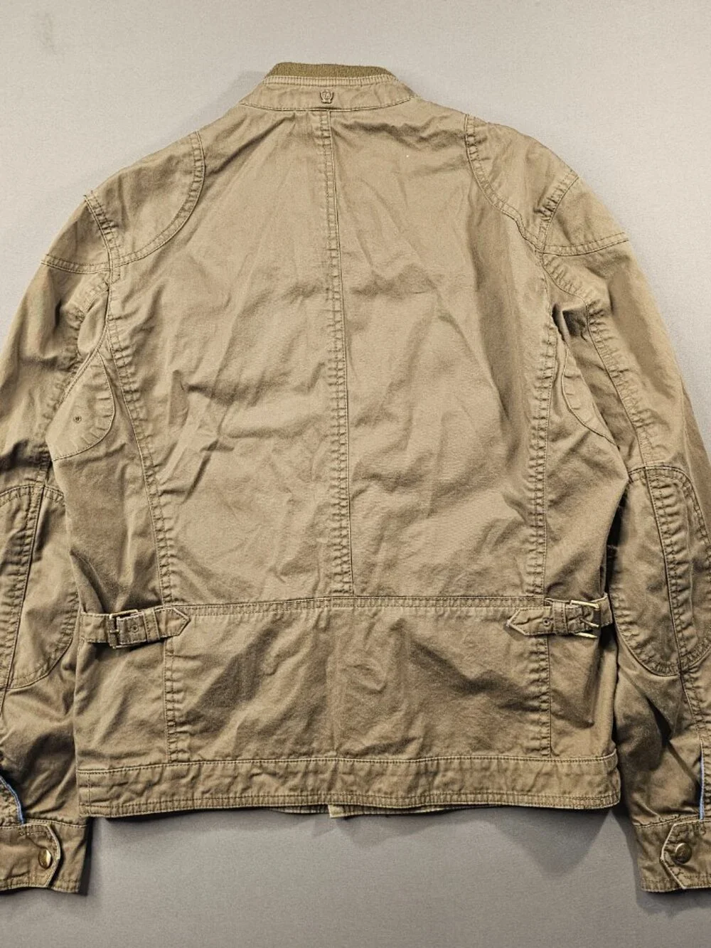 Massimo Dutti Khaki Utility Field Jacket Full Zip 4 Pocket Men's Medium M